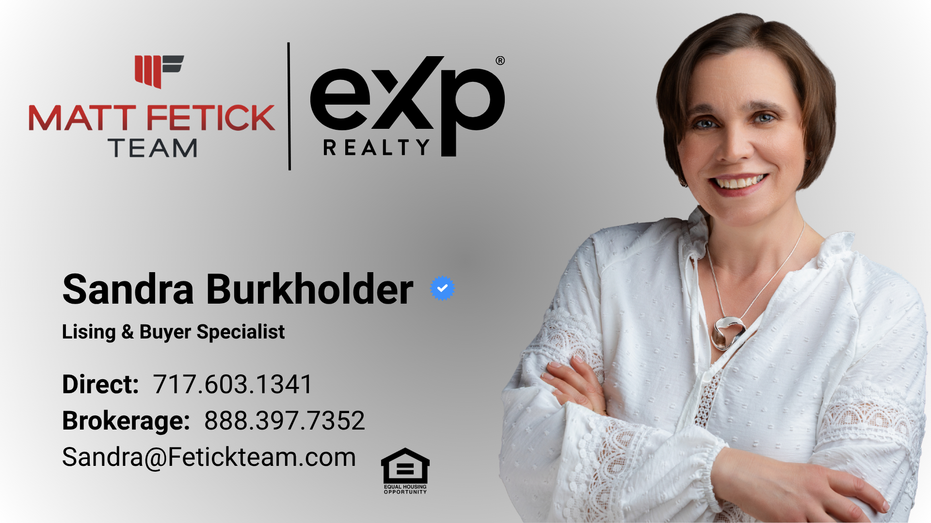 Sandra Burkholder, Listing & Buyer Specialist with Matt Fetick Team at eXp Realty